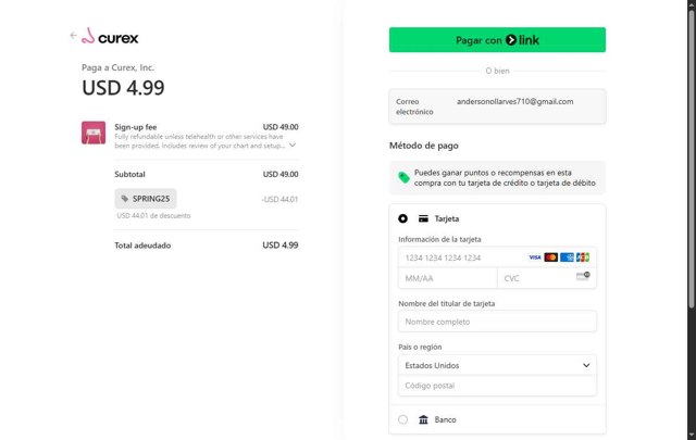 Curex Allergy checkout page showing Curex Allergy promo code box | Screenshot taken by SimplyCodes community member on Aug 7, 2025