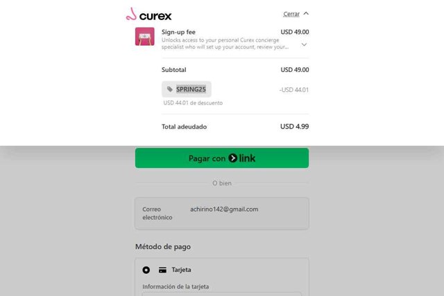 Curex Allergy checkout page showing Curex Allergy promo code box | Screenshot taken by SimplyCodes community member on Sep 5, 2025