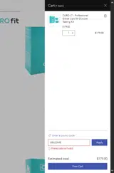 Curo Fit coupon verification screenshot