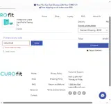 Curo Fit coupon verification screenshot