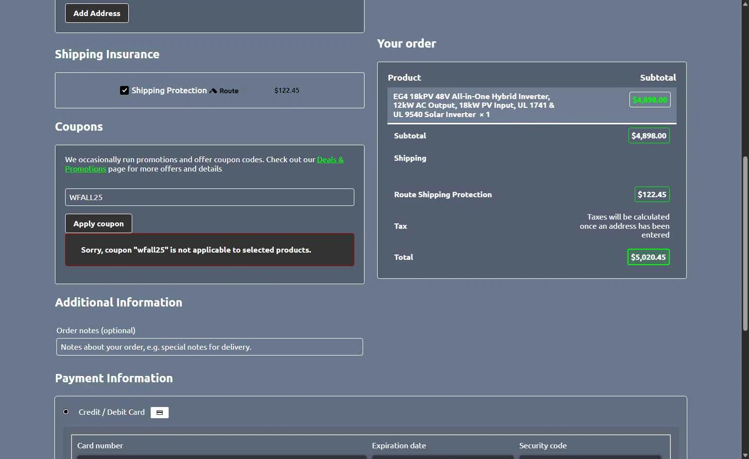 Current Connected checkout page showing Current Connected coupon code box | Screenshot taken by SimplyCodes community member on Oct 25, 2025