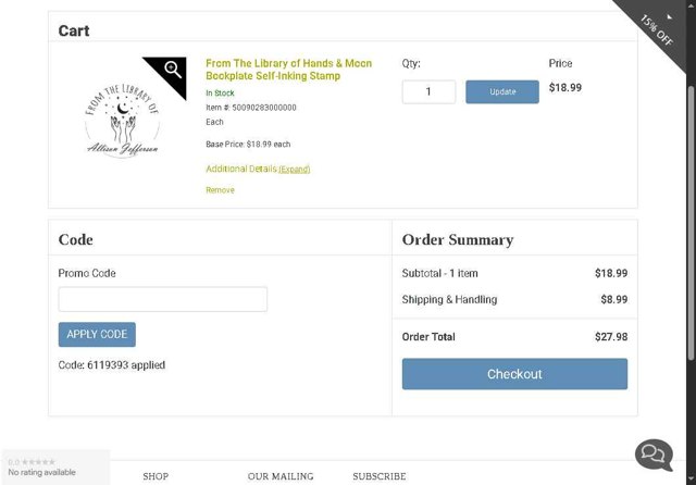 Current Labels checkout page showing Current Labels promo code box | Screenshot taken by SimplyCodes community member on Aug 28, 2025