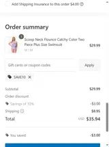 SAVE10 coupon verification screenshot