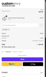 10OFF coupon verification screenshot