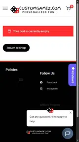 Custom Gamez coupon verification screenshot