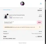 ANDREWILLOW12 coupon verification screenshot