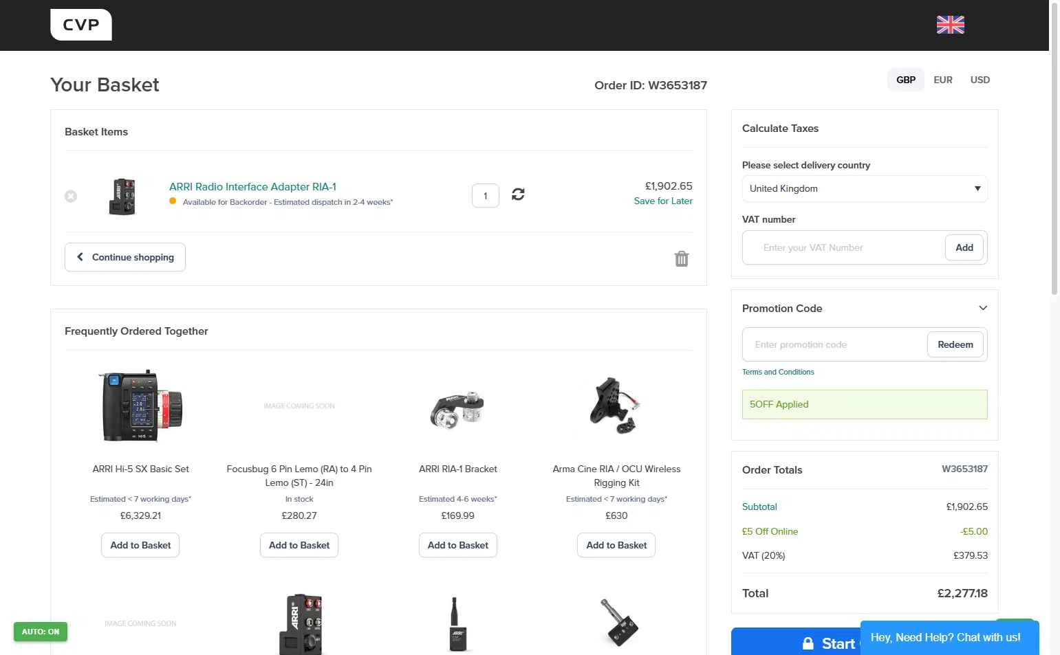 CVP checkout page showing CVP promo code box | Screenshot taken by SimplyCodes community member on Jan 5, 2026