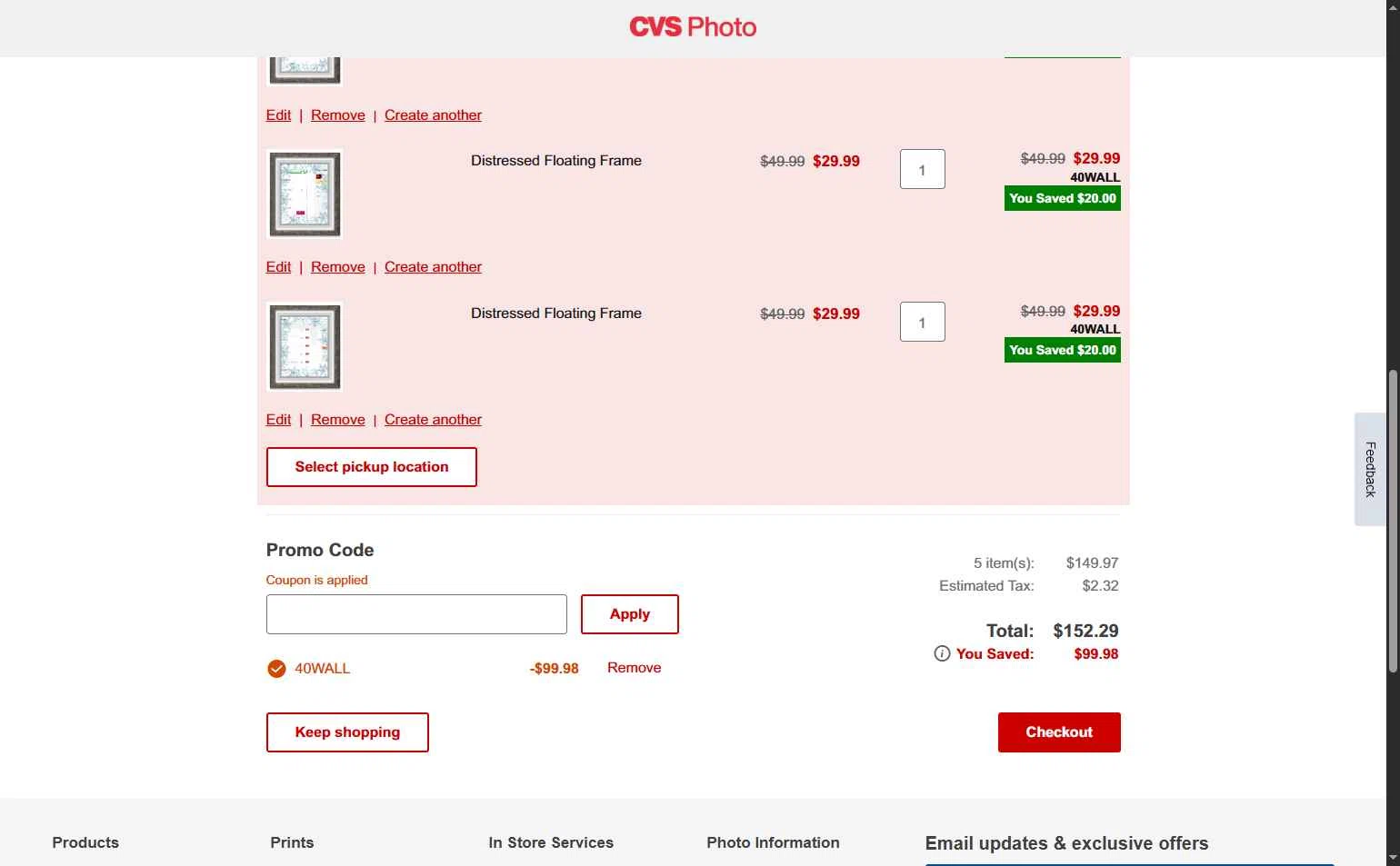 CVS CarePass checkout page showing CVS CarePass promo code box | Screenshot taken by SimplyCodes community member on Jan 12, 2026