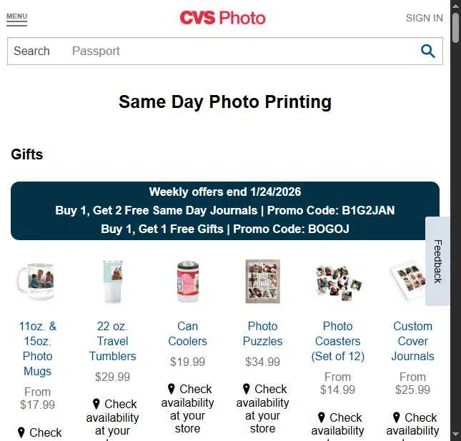 CVS CarePass checkout page showing CVS CarePass promo code box | Screenshot taken by SimplyCodes community member on Jan 19, 2026