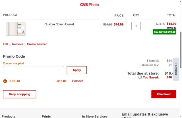 CVS CarePass checkout page showing CVS CarePass promo code box | Screenshot taken by SimplyCodes community member on Jun 28, 2025