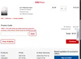 CVS Optical coupon verification screenshot