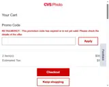 CVS Photo coupon verification screenshot