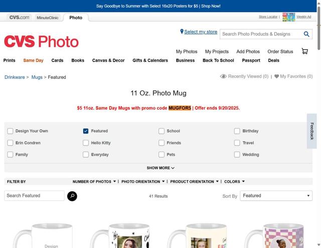 CVS Photo checkout page showing CVS Photo promo code box | Screenshot taken by SimplyCodes community member on Sep 15, 2025
