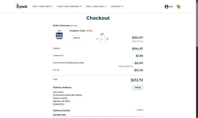 Cynch checkout page showing Cynch promo code box | Screenshot taken by SimplyCodes community member on Jul 8, 2025