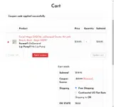 forever coupon verification screenshot
