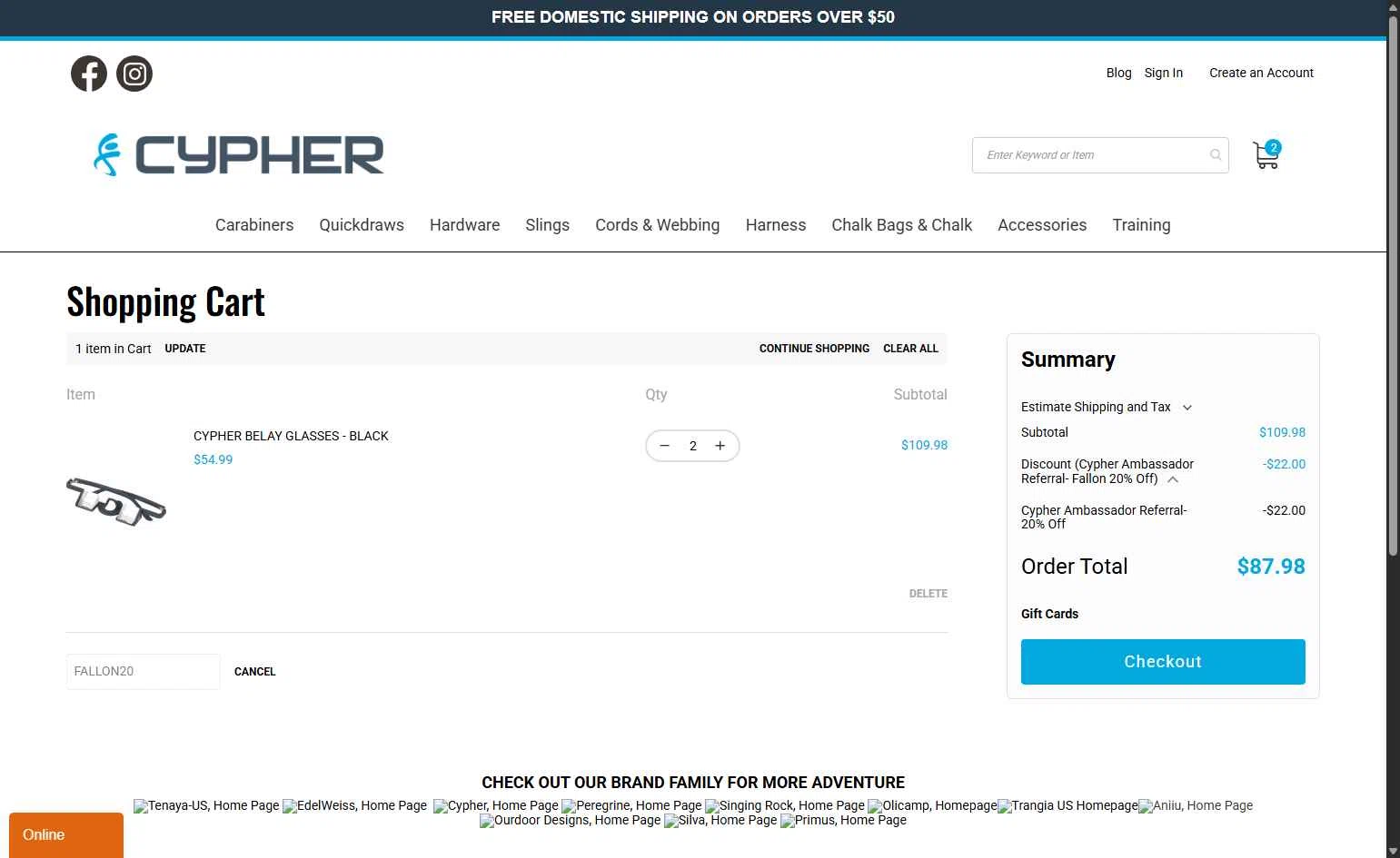 Cypher checkout page showing Cypher promo code box | Screenshot taken by SimplyCodes community member on Feb 12, 2026