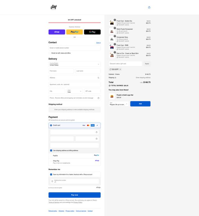 Dad Gang checkout page showing Dad Gang discount code box | Screenshot taken by SimplyCodes community member on Sep 13, 2025