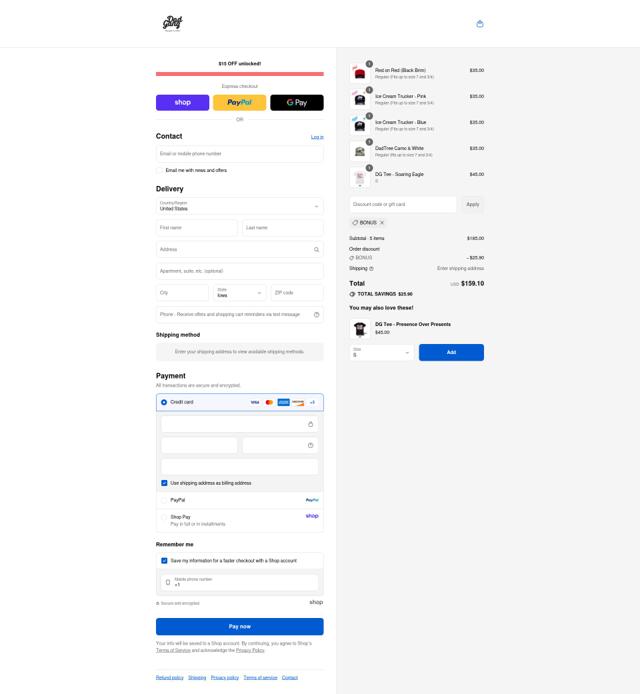 Dad Gang checkout page showing Dad Gang discount code box | Screenshot taken by SimplyCodes community member on Sep 9, 2025
