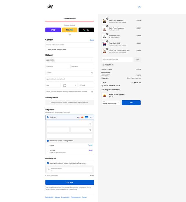 Dad Gang checkout page showing Dad Gang discount code box | Screenshot taken by SimplyCodes community member on Sep 13, 2025