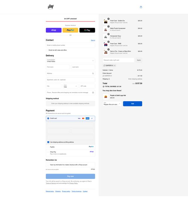 Dad Gang checkout page showing Dad Gang discount code box | Screenshot taken by SimplyCodes community member on Sep 13, 2025