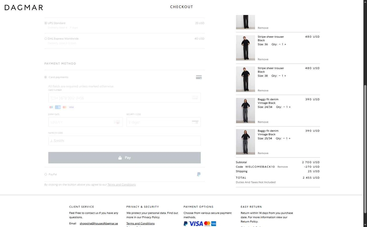 Dagmar checkout page showing Dagmar discount code box | Screenshot taken by SimplyCodes community member on Oct 2, 2025