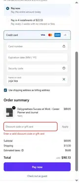 VIP15 coupon verification screenshot