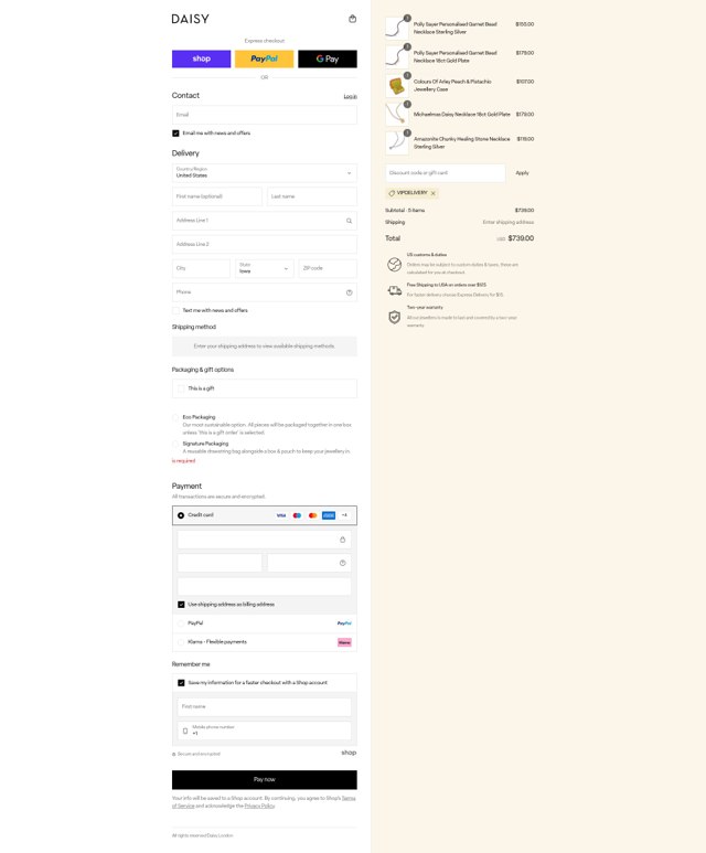Daisy London checkout page showing Daisy London promo code box | Screenshot taken by SimplyCodes community member on Sep 1, 2025