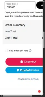Dallas Mavericks coupon verification screenshot