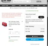 Dallas Stars Shop coupon verification screenshot