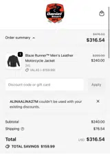 ALINAALINA27M coupon verification screenshot