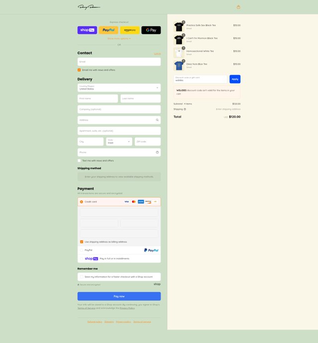 Danny Duncan checkout page showing Danny Duncan discount code box | Screenshot taken by SimplyCodes community member on Aug 8, 2025