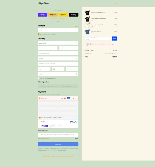 Danny Duncan checkout page showing Danny Duncan discount code box | Screenshot taken by SimplyCodes community member on Aug 12, 2025