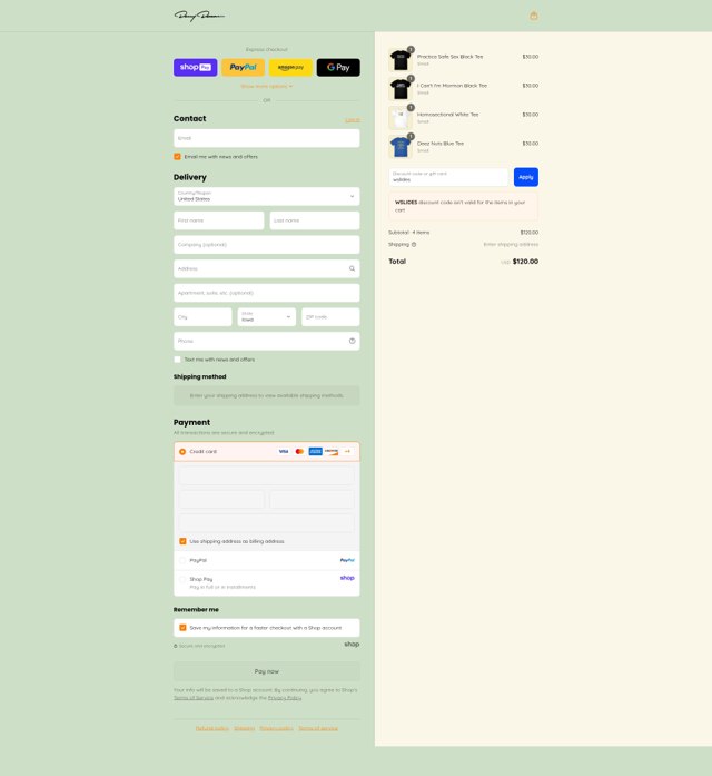 Danny Duncan checkout page showing Danny Duncan discount code box | Screenshot taken by SimplyCodes community member on Aug 17, 2025