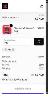 Dare or Drink coupon verification screenshot
