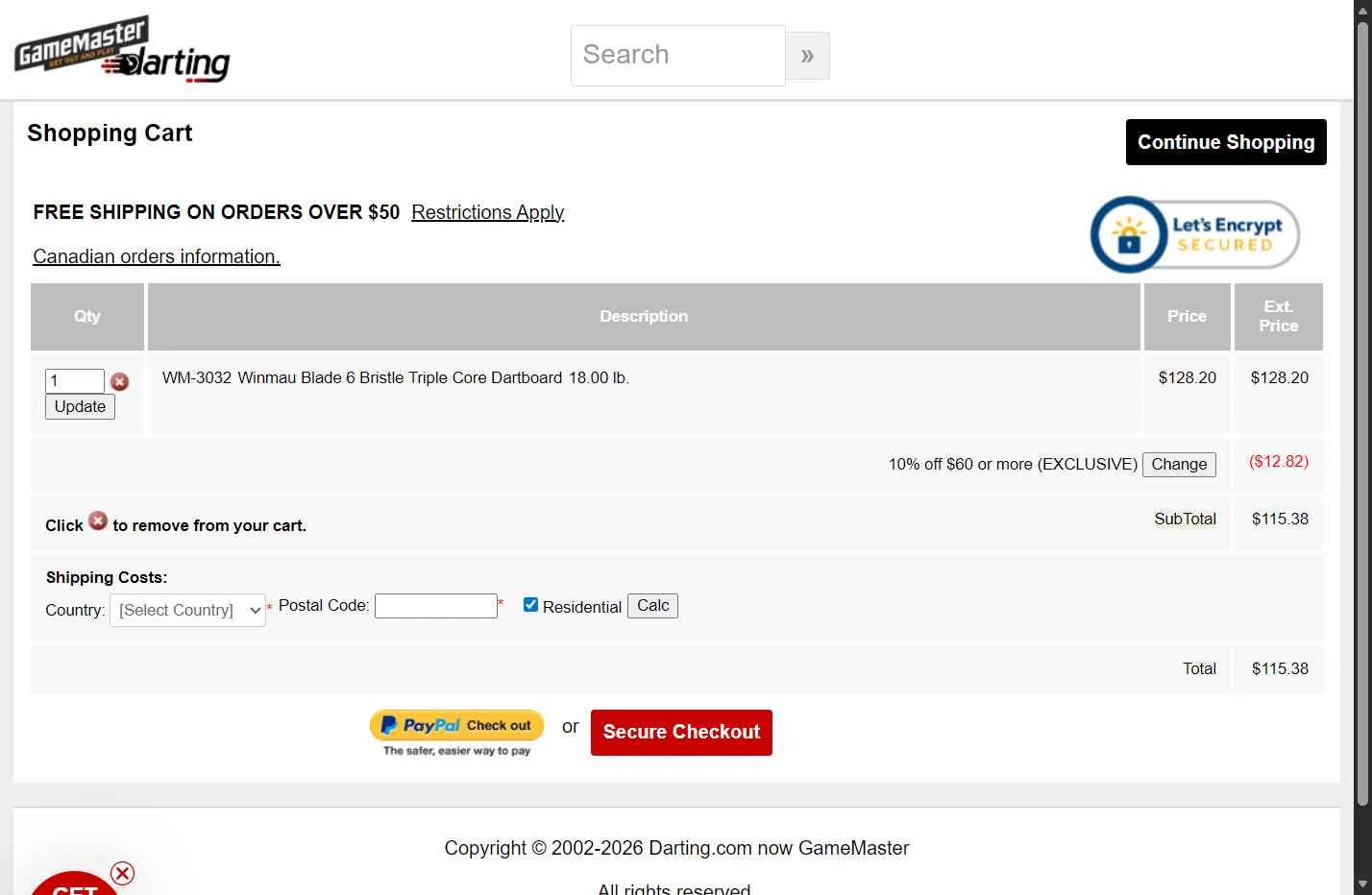 Darting.com checkout page showing Darting.com coupon code box | Screenshot taken by SimplyCodes community member on Jan 30, 2026