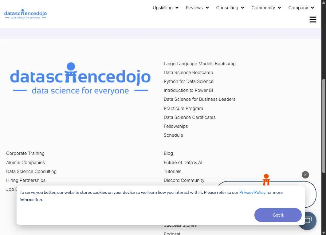 Data Science Dojo checkout page showing Data Science Dojo promo code box | Screenshot taken by SimplyCodes community member on Dec 7, 2025