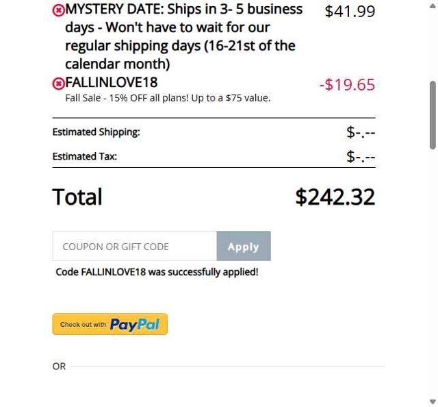 Date Night In checkout page showing Date Night In promo code box | Screenshot taken by SimplyCodes community member on Jul 15, 2025