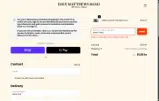 Dave Matthews Band coupon verification screenshot
