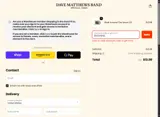 Dave Matthews Band coupon verification screenshot
