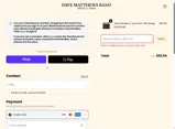 Dave Matthews Band coupon verification screenshot