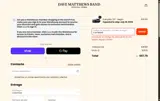 Dave Matthews Band coupon verification screenshot