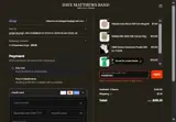 Dave Matthews Band coupon verification screenshot