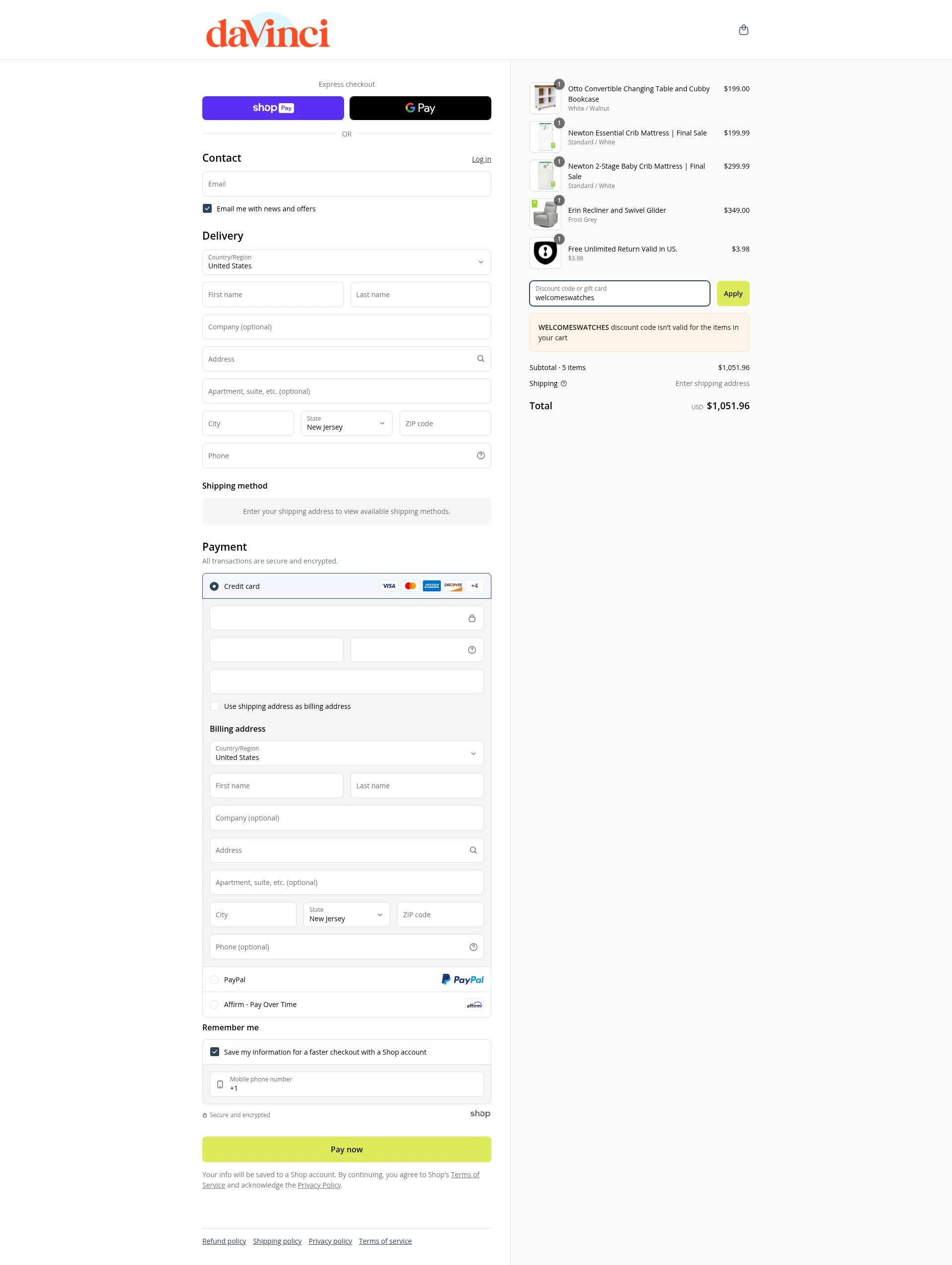 DaVinci checkout page showing DaVinci promo code box | Screenshot taken by SimplyCodes community member on Jun 14, 2025