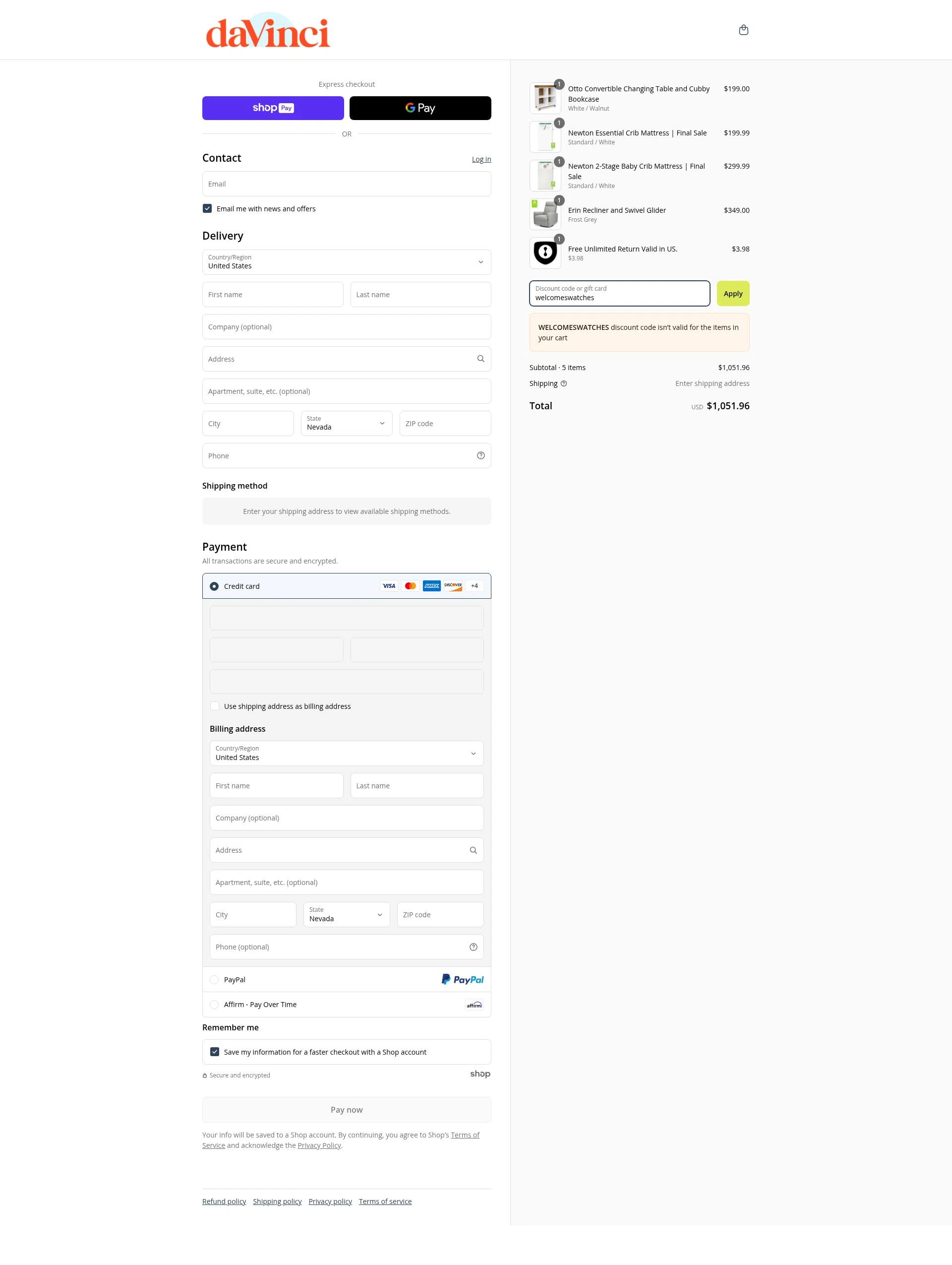 DaVinci checkout page showing DaVinci promo code box | Screenshot taken by SimplyCodes community member on Jun 20, 2025