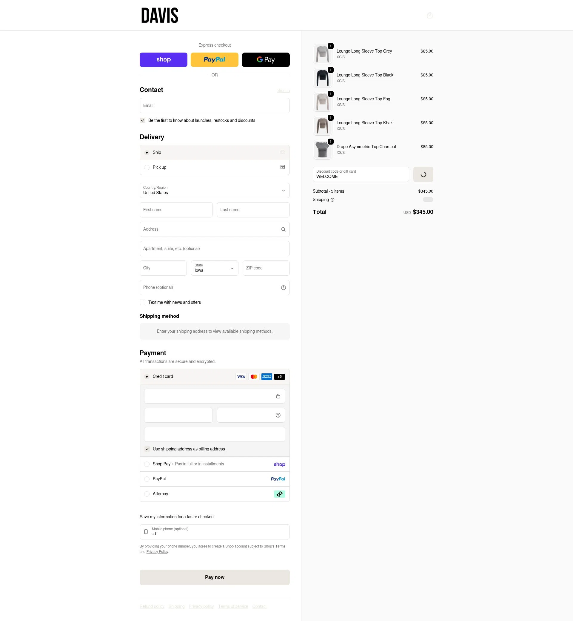 Davis Active checkout page showing Davis Active discount code box | Screenshot taken by SimplyCodes community member on Feb 10, 2026