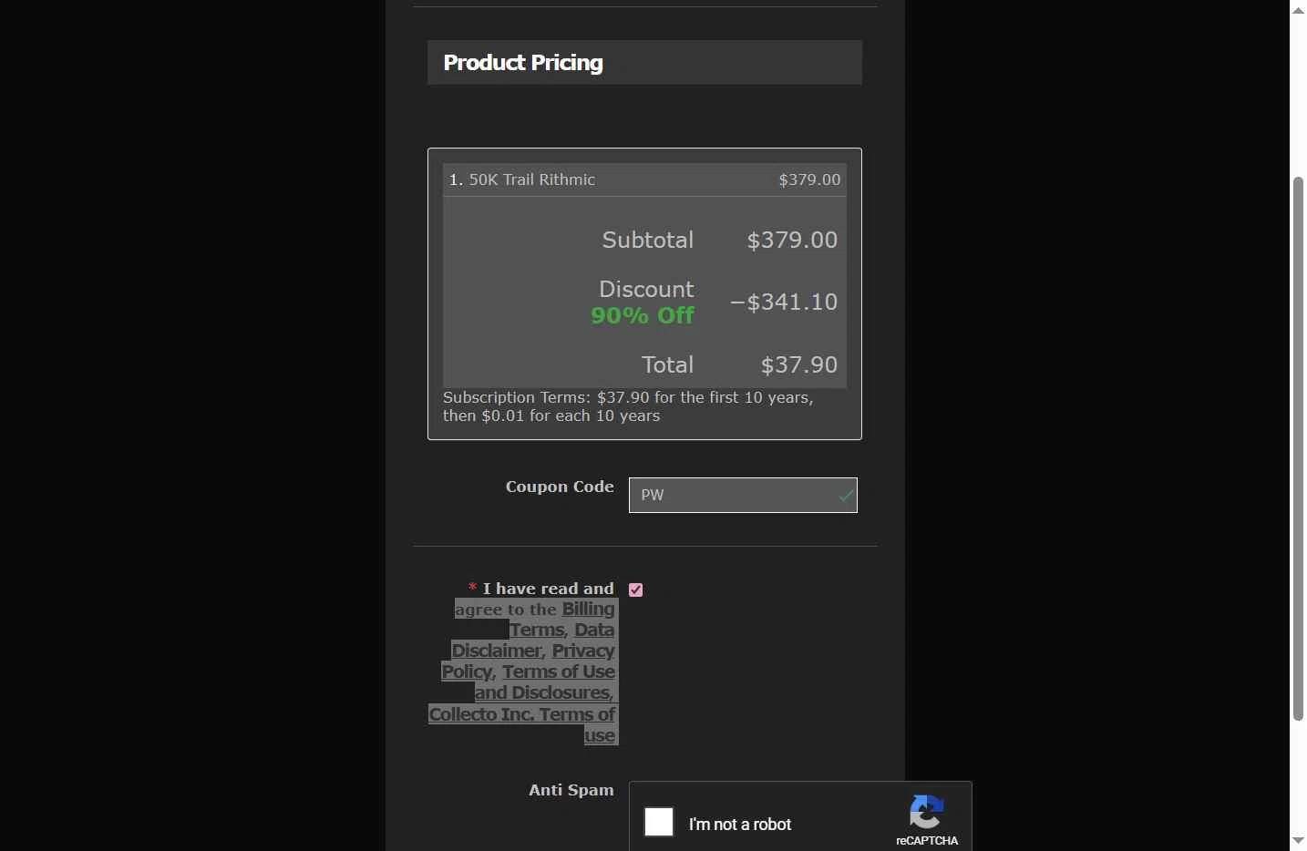 DayTraders.com checkout page showing DayTraders.com promo code box | Screenshot taken by SimplyCodes community member on Oct 31, 2025