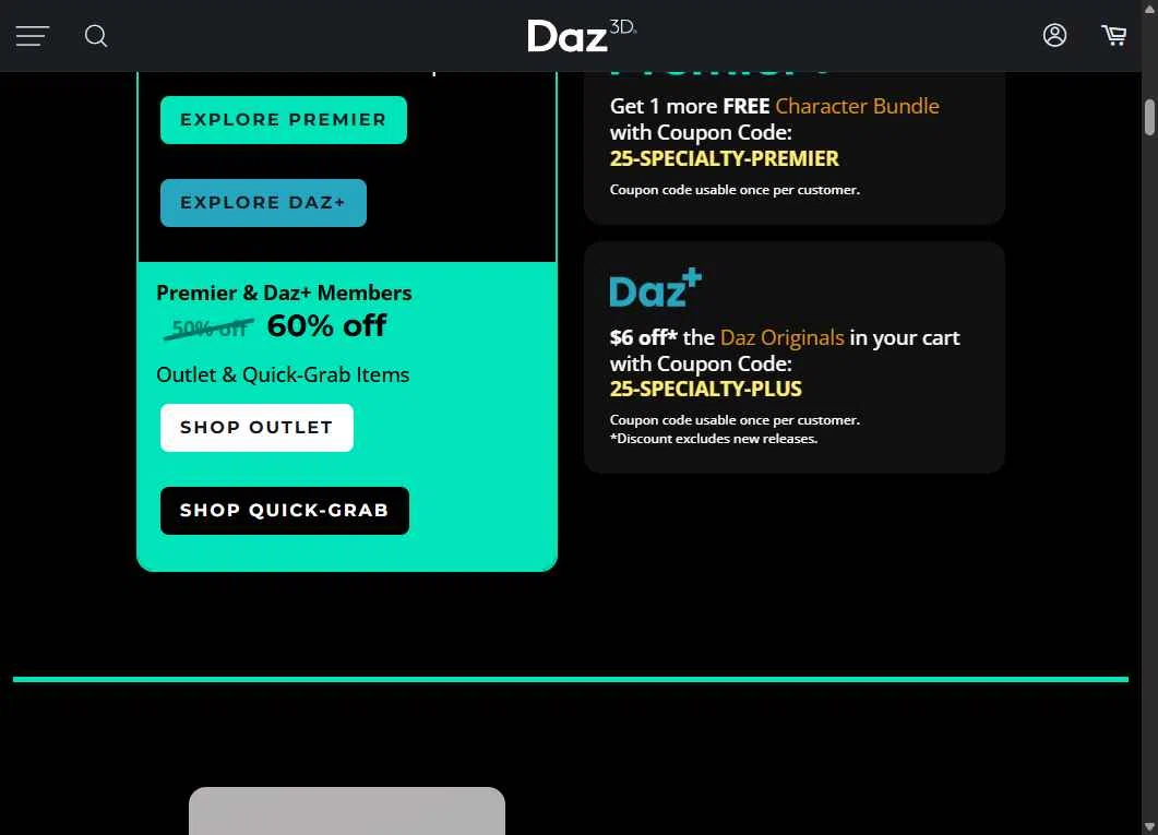 DAZ 3D checkout page showing DAZ 3D promo code box | Screenshot taken by SimplyCodes community member on Dec 7, 2025