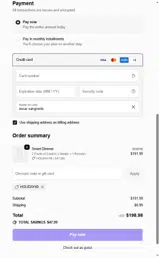 HOLIDAY40 coupon verification screenshot