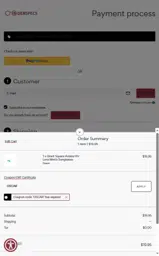 OSCAR coupon verification screenshot