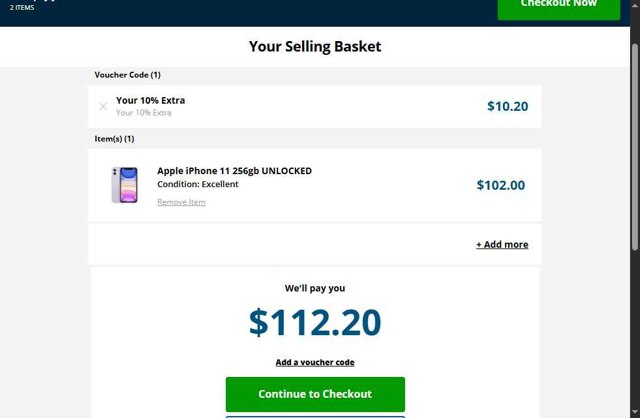 Decluttr checkout page showing Decluttr promo code box | Screenshot taken by SimplyCodes community member on May 11, 2025